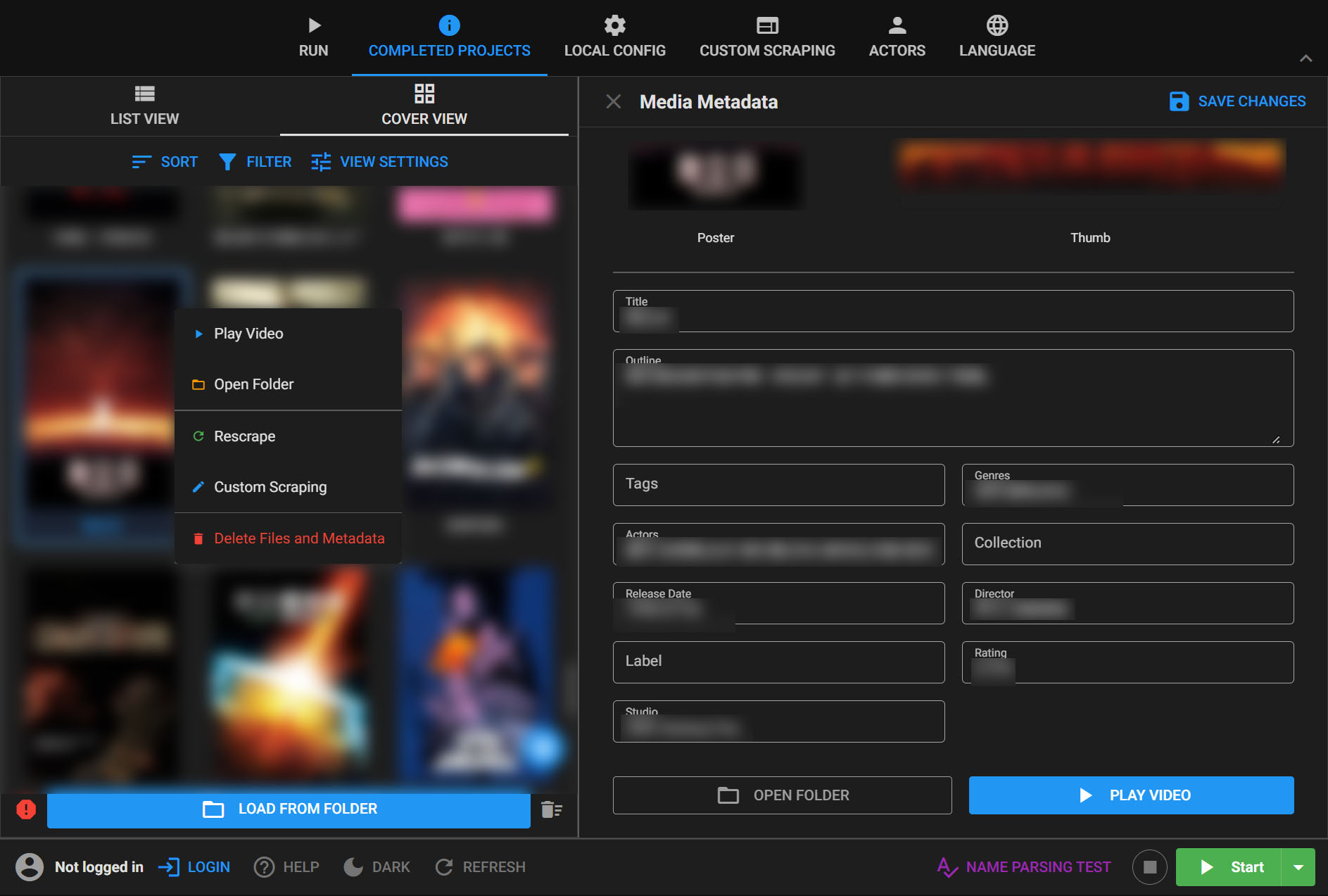 Metadata browser metadata editor